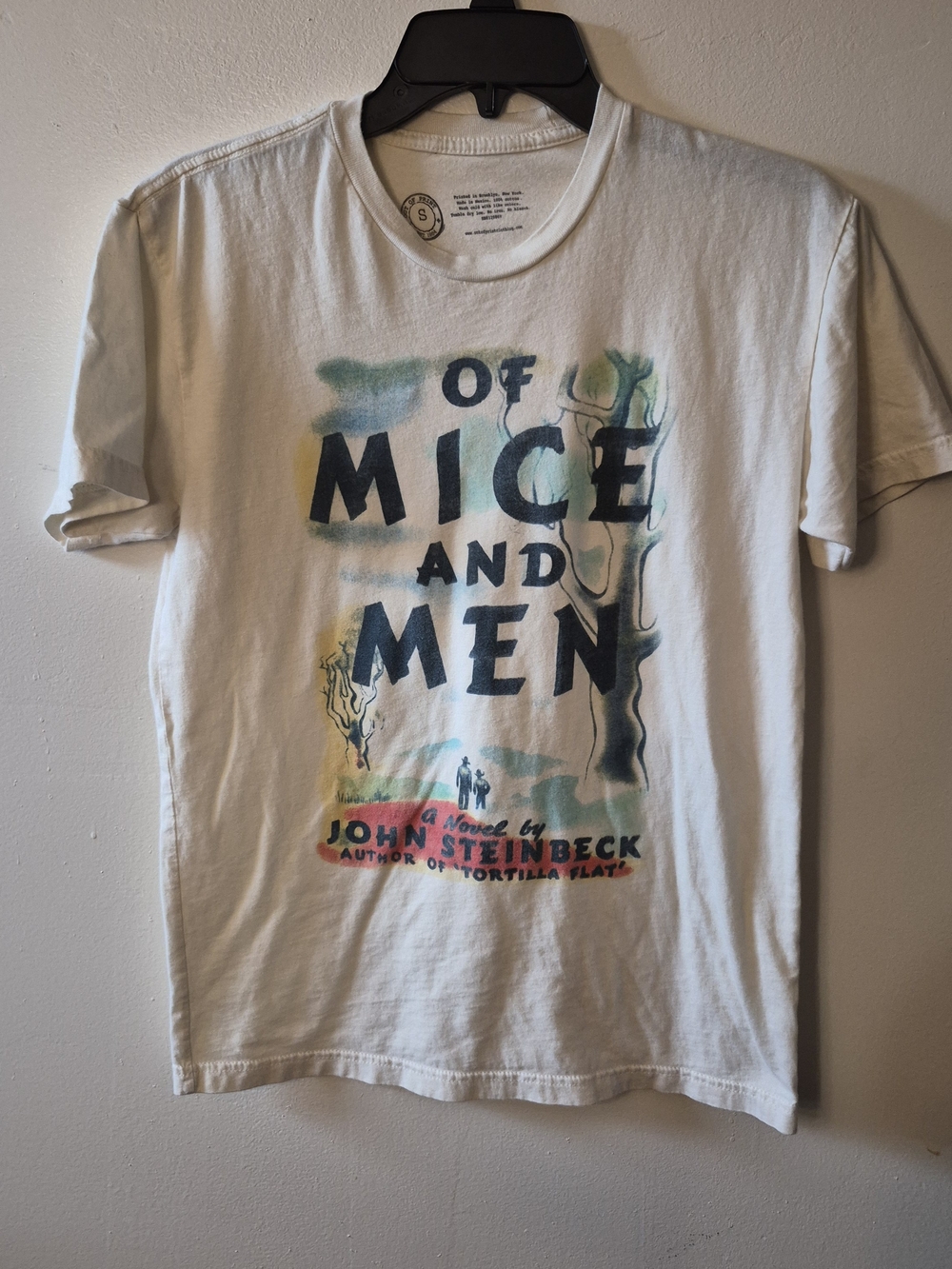 Out of Print White 'Of Mice and Men' Graphic Tee